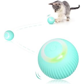 لعبة نشاط القطط الآلية مع أضواء LED، لعبة القطط، كرة دوارة 360 درجة، لعبة تفاعلية للقطط، شحن USB ذكي (أزرق) in Kuwait