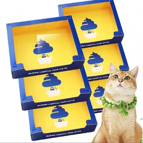 Disposable Cat Litter Box 1 Unit - Super Lightweight, Waterproof, Convenient for Travel and Indoor Use!