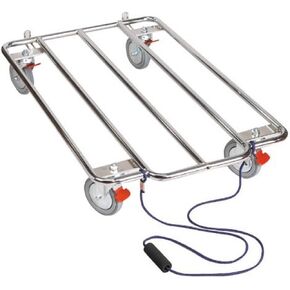 ProSelect Kennel Karts — Heavy-Duty Steel Chrome Carts with Wheels Designed to Move Kennel Cages Around Grooming Shops, Animal Clinics, Shelters, or Rescues
