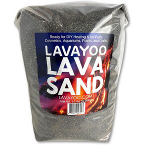 Real Lava Sand - Screened, Washed, Dried and Sanitized - Great for Heating Pads, Cooling Pads, Crafts, and Aquariums (15 lb Bag)