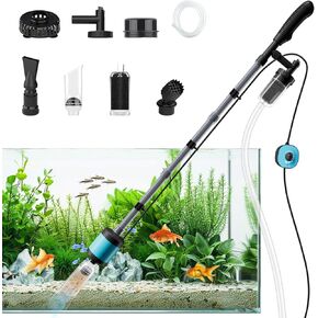 يعيش مكنسة حصى 12 فولت لحوض السمك، [محرك تردد متغير مطور] مضخة سيفون متعددة الاستخدامات 6 في 1 لخزان الأسماك، طقم تنظيف خزان الأسماك، مكنسة كهربائية لحوض السمك، 729 جيجا في الساعة 3000 لتر/ساعة مبدل مياه in Kuwait