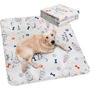 MEBRUDY Washable Pee Pads for Dogs 2 Packs, Washable Machine Reusable Puppy Pee Pads, Leak-Proof&Non-Slip Whelping Pad for Pet to Floor Protector of Jurassic Design 34x36