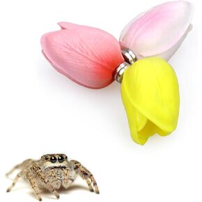 3 Pack Tulip Spider Hide with Magnets for Spoods Pet Spider Jumping Spider Hide Jumping Spider Enclosure Accessories