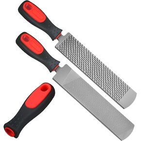 2 Pcs 12 Inch Hoof Rasp with Handle Trimming Horseshoe File Carbon Steel Farrier Tools for Repair Horse Hooves Goat Hooves Cow Donkey Pig Animal Hooves Repairing Wood Working Supplies