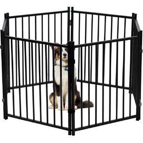 Dog Playpen Indoor, 4 6 8 Panels Metal Dog Fence,Playpen for Medium/Small Dogs, Portable Pet Puppy Playpen for Indoor Outdoor (4 Panels)