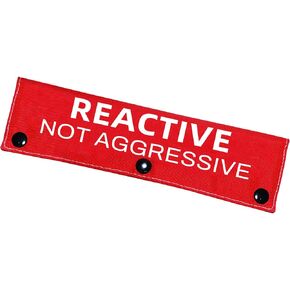 Advivio Reactive Not Aggressive Dog Leash Sleeve Wrap, Red Leash Cover for Reactive Dogs, Dog Gift for Foster Parents Dog Owner Gift