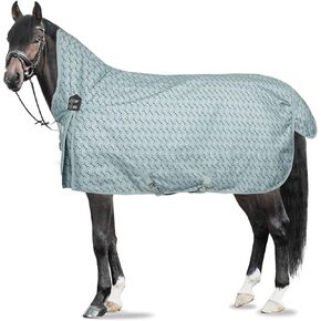 HORZE Avalanche 1200D Lightweight Turnout Blanket with Fleece Lining | Waterproof Horse Rain Sheet - Peacoat Dark Blue - 75 in in Kuwait