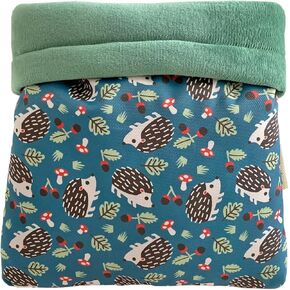 Handmade Cute Cuddle Sack Sleeping Bag Pouch Hideout Cave for Hedgehog, Baby Guinea Pig, Hamster, Rat, Ferret, Squirrel Other Small Animal Beds (Green)