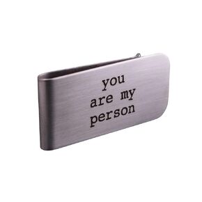 You Are My Person Money Clip, Stainless Steel Money Clip, Valentine's Day Gift for Husband, Anniversary Gift for Boyfriend, Birthday Gift for Him