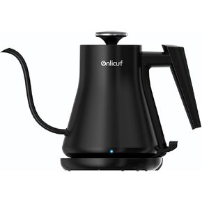 Electric Gooseneck Kettle, Pour Over Coffee & Tea Kettle, 304 Stainless Steel Water Boiler, Rapid Boil,Auto-Off, Boil Dry Protection,BPA-Free,Matte Black
