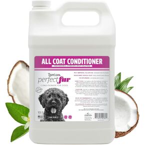 TropiClean PerfectFur Dog Conditioner for All Coats| 10:1 Concentrated Groomer Gallon| Made in The USA| 1 Gallon