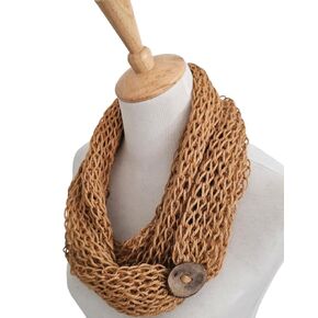 Womens Mustard Yellow Handmade Infinity Scarf