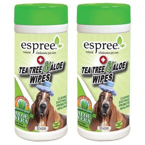 Espree Natural Tea Tree & Aloe Healing Wipes For Dogs 50/Pkg-