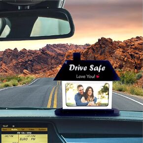 Personalized Birthday Gift for Him | Carlit - Insertable Acrylic Picture Frame with Drive Safe Message for Men | Photo Glows with Sunrays | Custom Anniversary Gift for Boyfriend & Husband by ZOCI VOCI