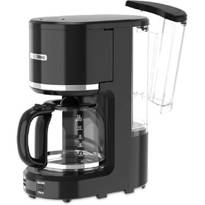 12-Cup Coffee Maker with Reusable Filter,Programmable Coffee Machine for Home and Office,Drip Coffee Maker,Removable Water Reservoir,Non-Drip Carafe,Swing Open Brew Basket,Black