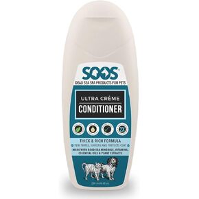 Soos Pets Ultra Crème Conditioner for Dogs and Cats | Natural Dead Sea Minerals | Smoothness, Polish Deeply | Absorbing with Vitamins Essential Oils Natural Ingredients - 250ml