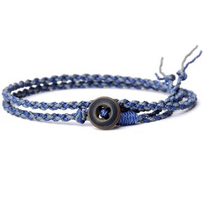 Adjustable Boho Surfer Wrap Bracelet Women & Men - Handmade Rope Bracelet with Corozo Button - Unisex Waterproof Beach Jewelry - Birthday Gift for Boyfriend Girlfriend (pray)