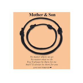 Back to School Gifts,First Day of School Bracelets,Mommy and Me Bracelets,Mom and Son Matching Bracelets,Birthday Back to School Gifts Ideas(Blue)