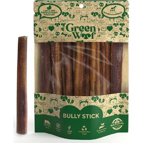 Bully Sticks (6 Inch), Easily Digestible 100% Pure Beef Treats, Pasture-Raised, Organic, Grain-Free, Durable and Long-Lasting Chews for Medium & Large Dogs (Medium, 10, Count) in Saudi Arabia