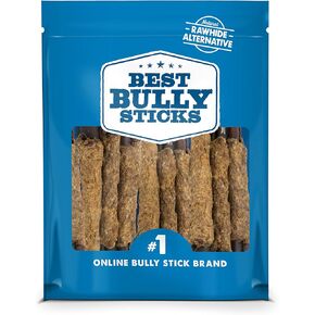 Best Bully Sticks All Natural Dog Chews - 6 Inch Beef Wrapped Beef Collagen Sticks - USA Baked & Packed - Highly Digestible, Limited Ingredient, Rawhide Alternative Dog Chew - 10 Pack