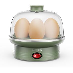 Rapid Egg Cooker, 7 Egg Capacity Electric Egg Cooker for Hard Boild Eggs, Medium, Soft, Poached, Steamed Eggs,Egg Boiler with Auto Shut Off, BPA Free, Green