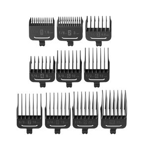 Oneisall 10Pcs Attachment Guide Comb Guards Dog Clippers RFC-676#1-#8, 1.5mm/3/mm/4.5mm/6mm/10mm/13mm/16mm/19mm/22mm/25mm Cut Length, Black
