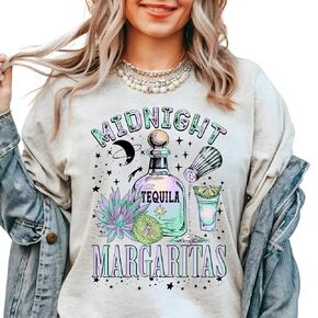 Midnight Margaritas Shirt, Practical Magic Shirt, Girls Night out T-Shirt, Tops & Tees Sizes Small to XL, Plus Size 2XL to 4XL (XL)