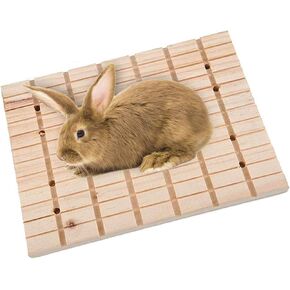Hamiledyi Bunny Toys Rabbit Foot Pad Chinchilla Guinea Pig Scratching Wood Board