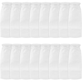16 Pack 4 Inch Ring Filter Socks 200 Micron, Aquarium Felt Filter Bags 4 Inch Ring 15 Inch Long, Sump Aquarium Mesh Filter Sock for Saltwater Freshwater, Fine Micro Fish Tank Filter Socks