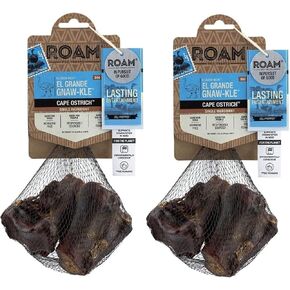 ROAM PET TREATS El Grande Gnaw-kle Bone,2 Pack of 2 Large, Long-Lasting Single-Ingredient Dog Chew (066065)
