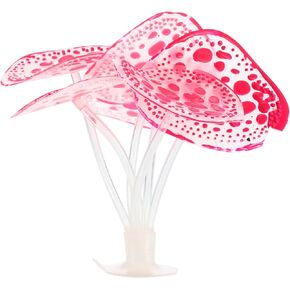 Soft Silicone Glowing Simulation Coral, Fluorescence Aquatic Artificial Water Plants for Aquarium (Yellow)