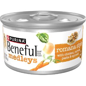 Purina Beneful Wet Dog Food, Medleys Romana Style with Chicken in Sauce - (Pack of 12) 3 oz. Cans