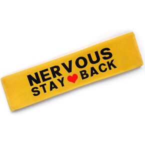 I get Nervous Do Not Approach Dog Leash Sleeve, Yellow Training Alert Dog Tags Dog Leash Sleeve Alert Hanging ID Patch Tag, Pet Dog Birthday Service Dog Leash Gift for Dog Owners