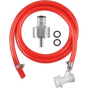 Carbonation Cap Ball Lock Gas line Set Carbonation Bottle Cap Pet Bottle Carbonizer Adapter with Detachable Ball Lock Disconnect Assemble HOSE Set used for soda bottle soda making by PERA