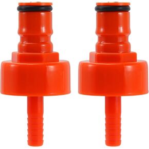 3 PCS Plastic Carbonation Cap Tee Adapter, Connect Gas Ball Lock and Beer Disconnect Simultaneously, Oxygen Free Brewing Soda PET Bottles Counter Pressure Bottle Filling Cap Handy 3-Way Adapter