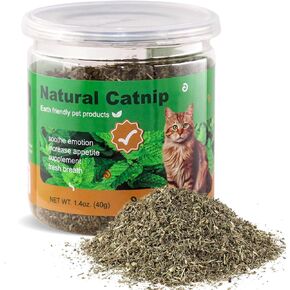 Natural Catnip, Used as Snacks Filling Catnip Toys, Organic Catmint, Delicately Sealed and Packaged for Easy Preservation(40g)