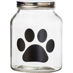 Buddy Paw Medium Glass Storage Canister, 108 oz, Clear in Kuwait