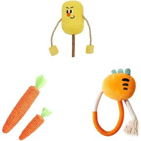 3 Pack Cat Chew Toy Teeth Grinding Toy Cat Teething Relief Interactive Toy Cat Rope Toy Cat Catnip Toy Cat Dental Toy Cat Toy for Bored Indoor Cat Interactive and self Play Pet Cat Toy