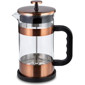 malmo 34oz French Press - Durable Stainless Steel and Heat-Resistant Borosilicate Glass Coffee and Tea Maker, Ideal for Travel and Camping (Copper)