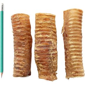 SUPER CAN BULLYSTICKS Beef Trachea Dog Chews 6-inch (10 count) 100% Natural Farm Raised Beef Dental Dog Treats, Non-GMO Dog Chews for Puppies and Adult Breeds.