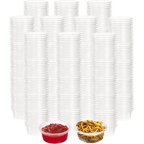 TOPZEA 500 Pack Small Gecko Food and Water Cups, 0.5 oz Plastic Reptile Feeding Dish Feeder Bowls for Lizard Crested Gecko and Small Pets, Ledge Accessories