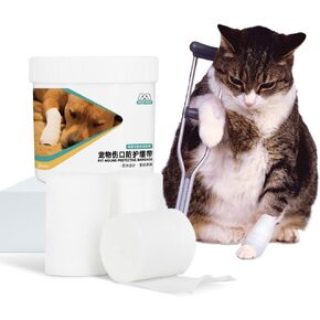Bandages Protective Covers for Dogs Cats & Other Pets Wound Care, Self-Adhesive Pet Bandage, Disposable, Breathable, Water Resistant Dog Leg Bandages (1 can in 3 Rolls) in Saudi Arabia