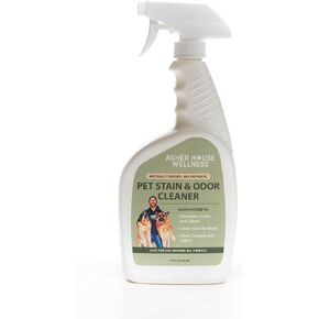ASHER HOUSE WELLNESS Pet Stain and Odor Remover Spray| Hard and Soft Surface Cleaner | Enzymatic | All Natural |