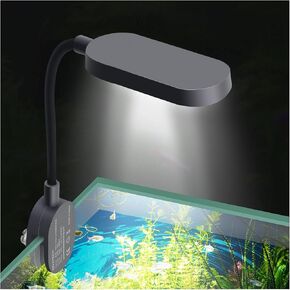 UPETTOOLS Aquarium Light with Adapter LED Clip on Fish Tank Light Small Full Spectrum USB Light 360° Rotation Lighting 3W