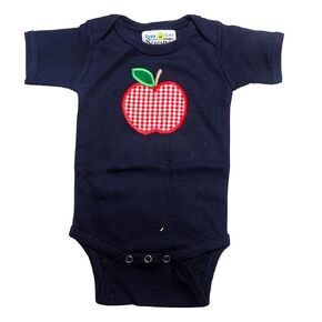 Back to School Apple Applique Outfit for Boys (h) 3/4T Shirt & 4T Shorts, Not Personalized)