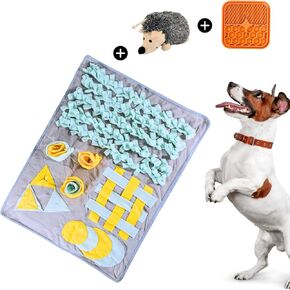 Snuffle Mat for Dogs with Lick Mat and Plush Dog Toy - Enrichment Treat Dog Sniffing Mat for Boredom - Interactive Dog Puzzle Toys Snuffle Mats for Slow Feeding, Nosework, Mental Stimulation in Saudi Arabia