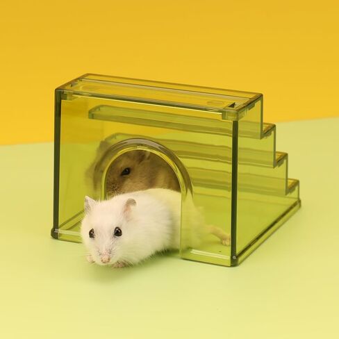 Hamster Hideout Ladder Bridge,Hamster Climbing Toy Ladder Bridge,Climbing Ladder with Hamster House,Hideout Chamber for Dwarf Hamsters mice and Small Animals Habitat décor (Blue+Pink) in Saudi Arabia