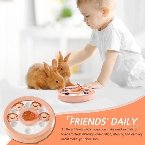 Interactive Pet Treat Puzzle Game Rabbit Toys,Ferrets Toys, Slow Feeder Function Benefit for Digestion, Keep Pet's Mind Active and Alert, Purple in Saudi Arabia