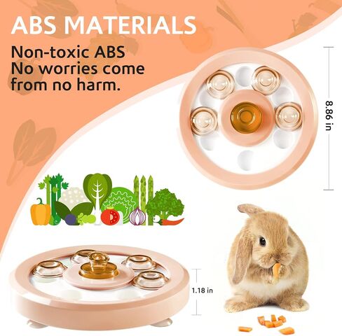 Interactive Pet Treat Puzzle Game Rabbit Toys,Ferrets Toys, Slow Feeder Function Benefit for Digestion, Keep Pet's Mind Active and Alert, Purple in Saudi Arabia