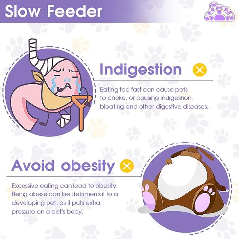 Interactive Pet Treat Puzzle Game Rabbit Toys,Ferrets Toys, Slow Feeder Function Benefit for Digestion, Keep Pet's Mind Active and Alert, Purple in Saudi Arabia